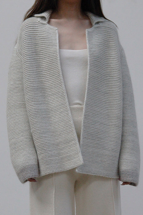 SWAYING/KNIT thick suit collar cardigan SW212SZ90 PS28